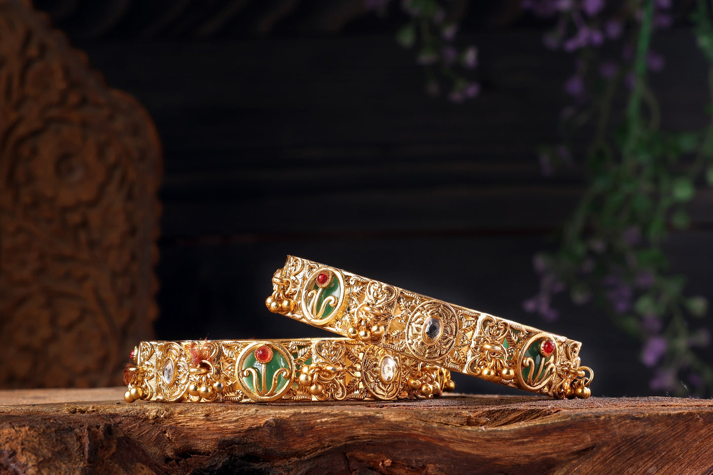 Traditional Heritage Gold Plated Kada
