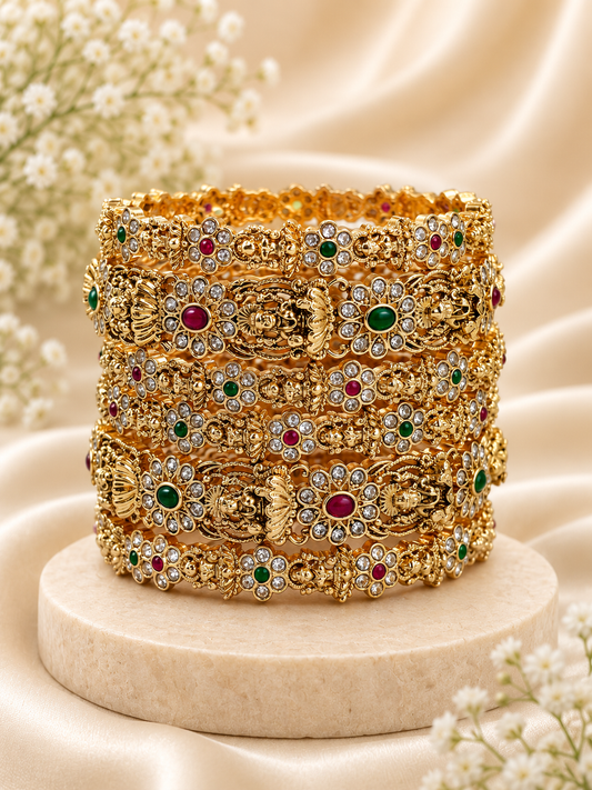 Traditional Temple Bangles Set for Women
