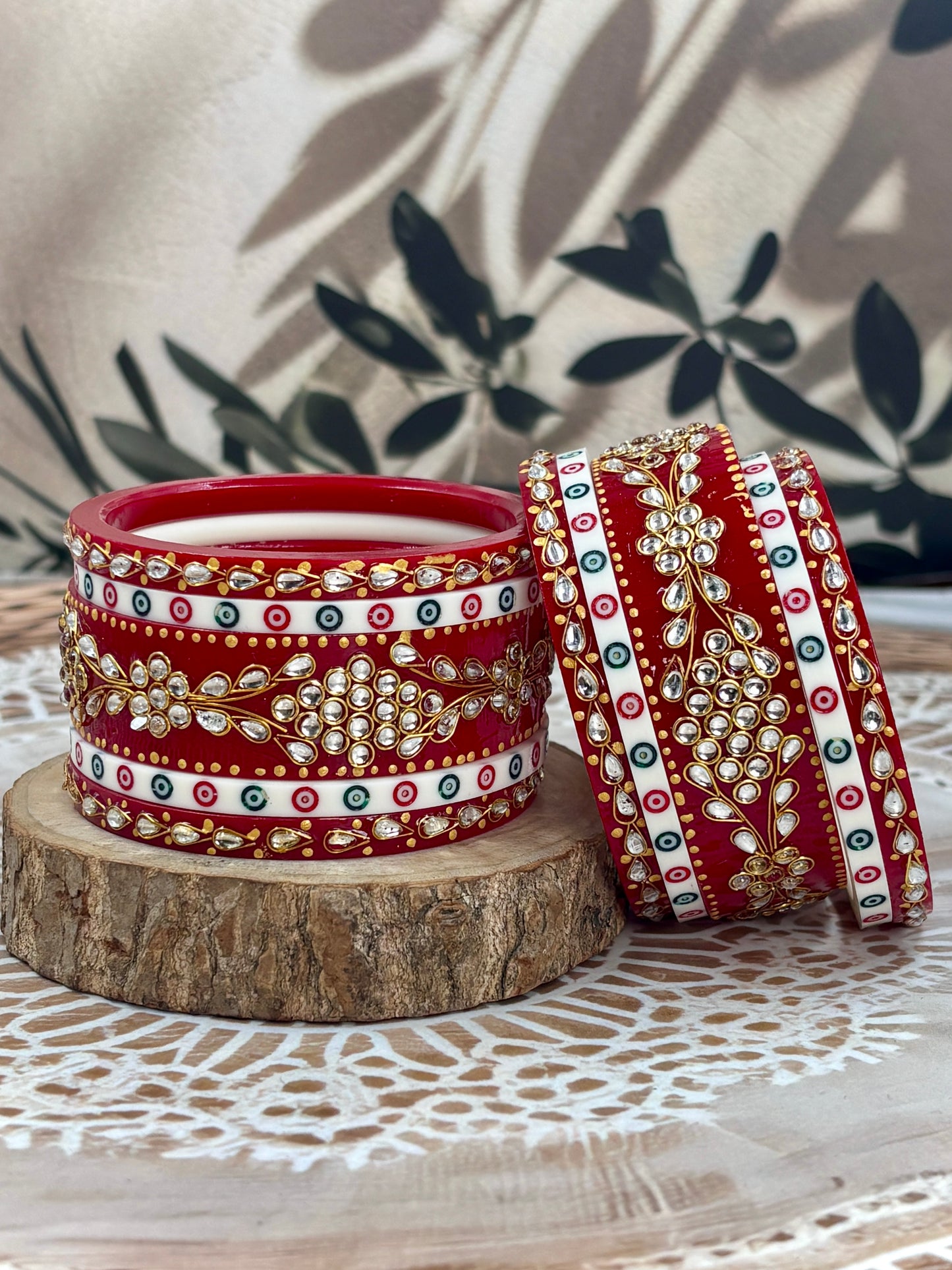 Traditional Rajwadi Chuda with Kundan Work