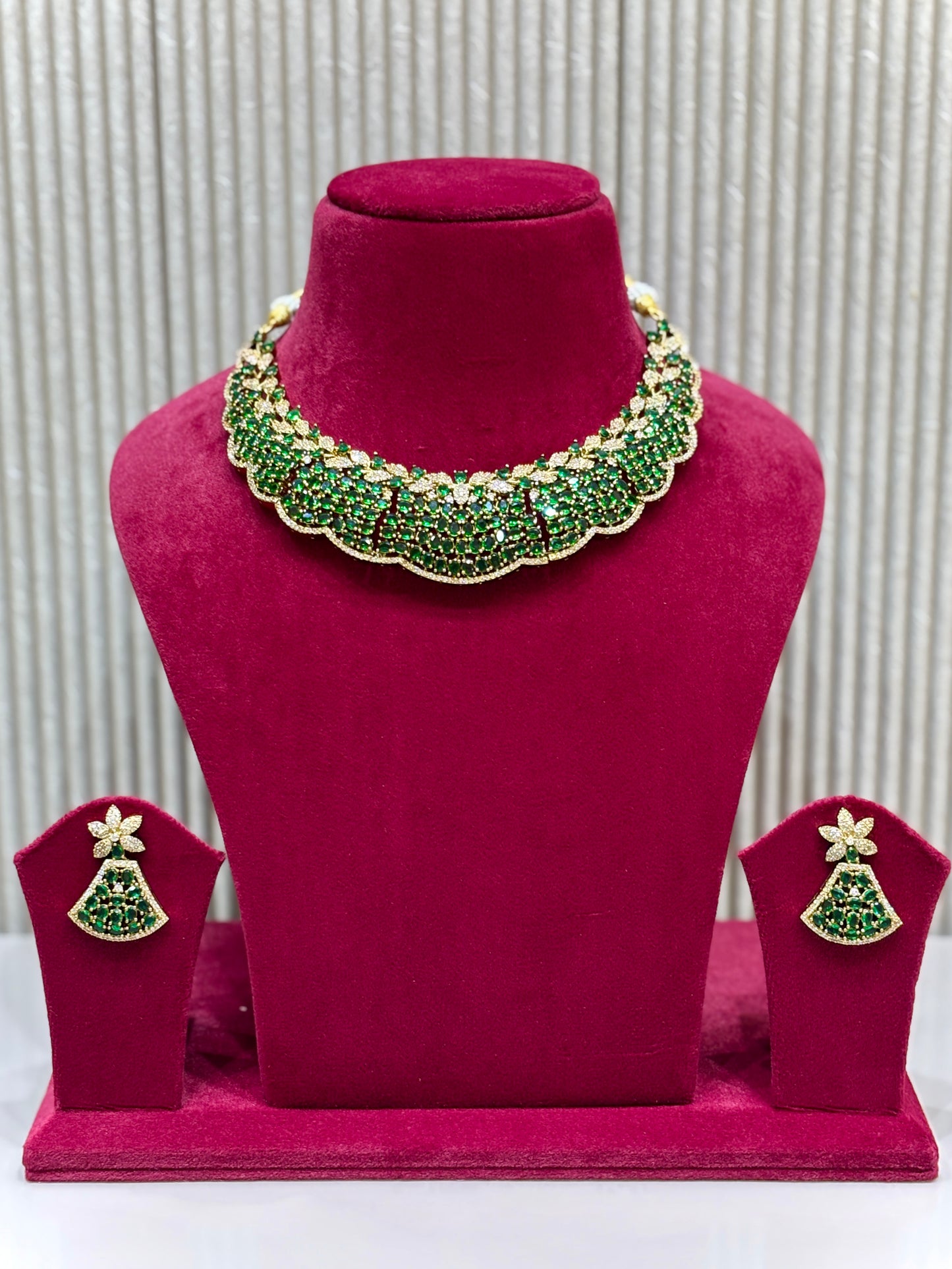 Designer Green Choker Necklace for Girls & Women