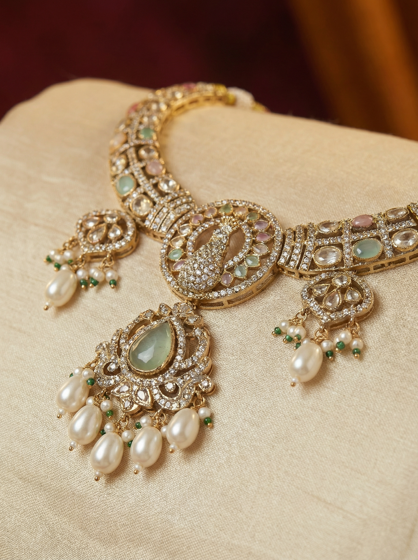 Multi Peacock Design Necklace for Women