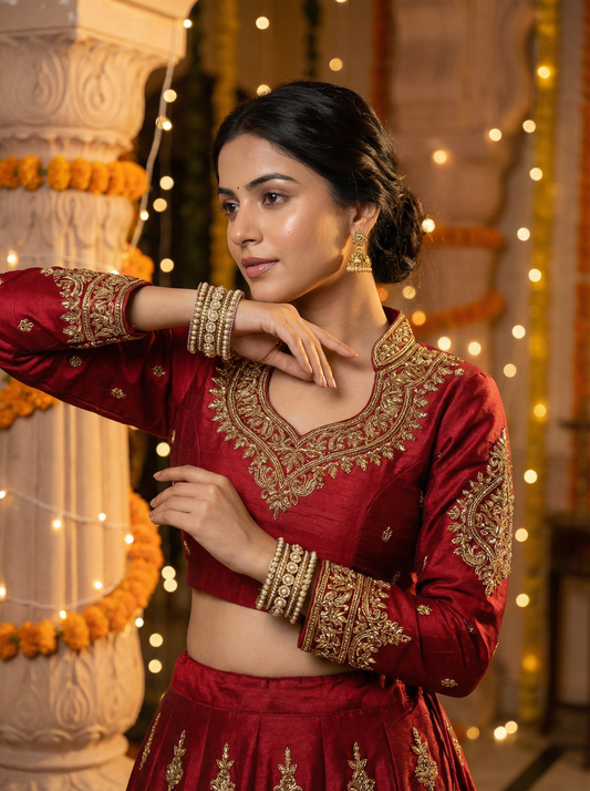 Antique Finish Pearl Bangles Set | Traditional Bridal Jewelry