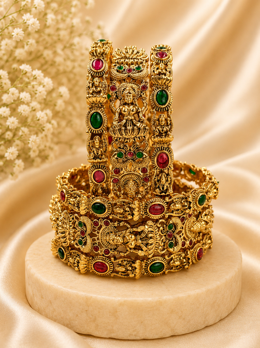 Indian Temple Design Traditional Bangles Set