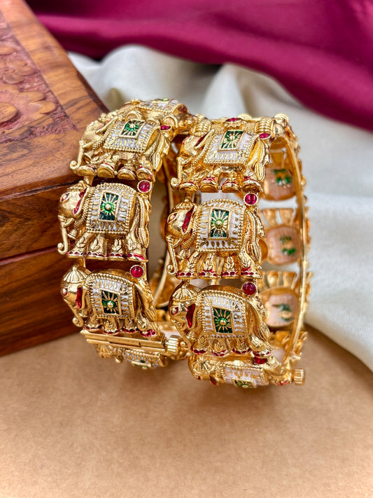 Elephant Design Kada for Women | Traditional Indian Jewelry