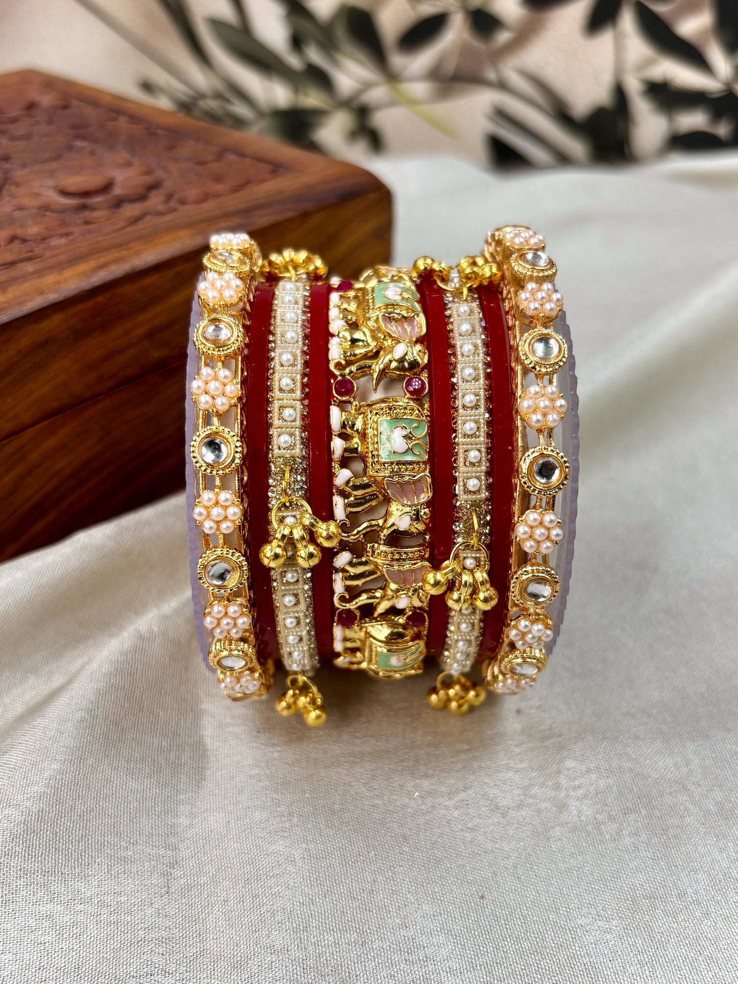 Red Bridal Chuda Set for Wedding