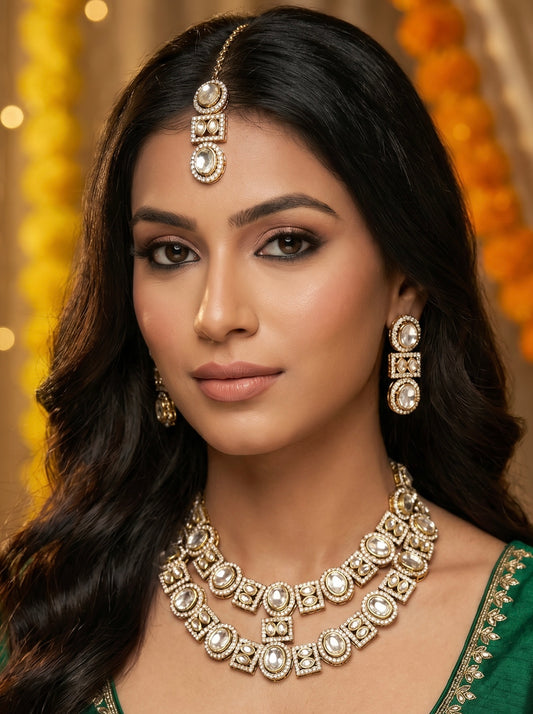 Bridal Double Layer Jewellery Set
