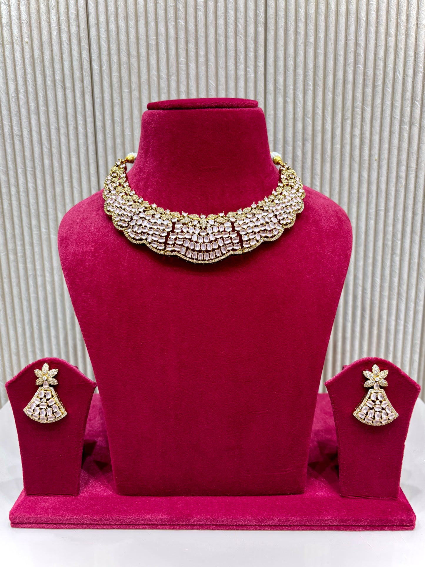 Designer Pink Choker Necklace for Girls & Women