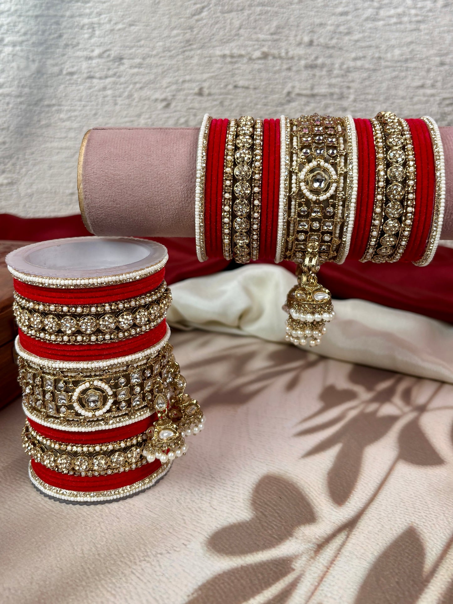 Designer Hanging Kundan Bangles Set