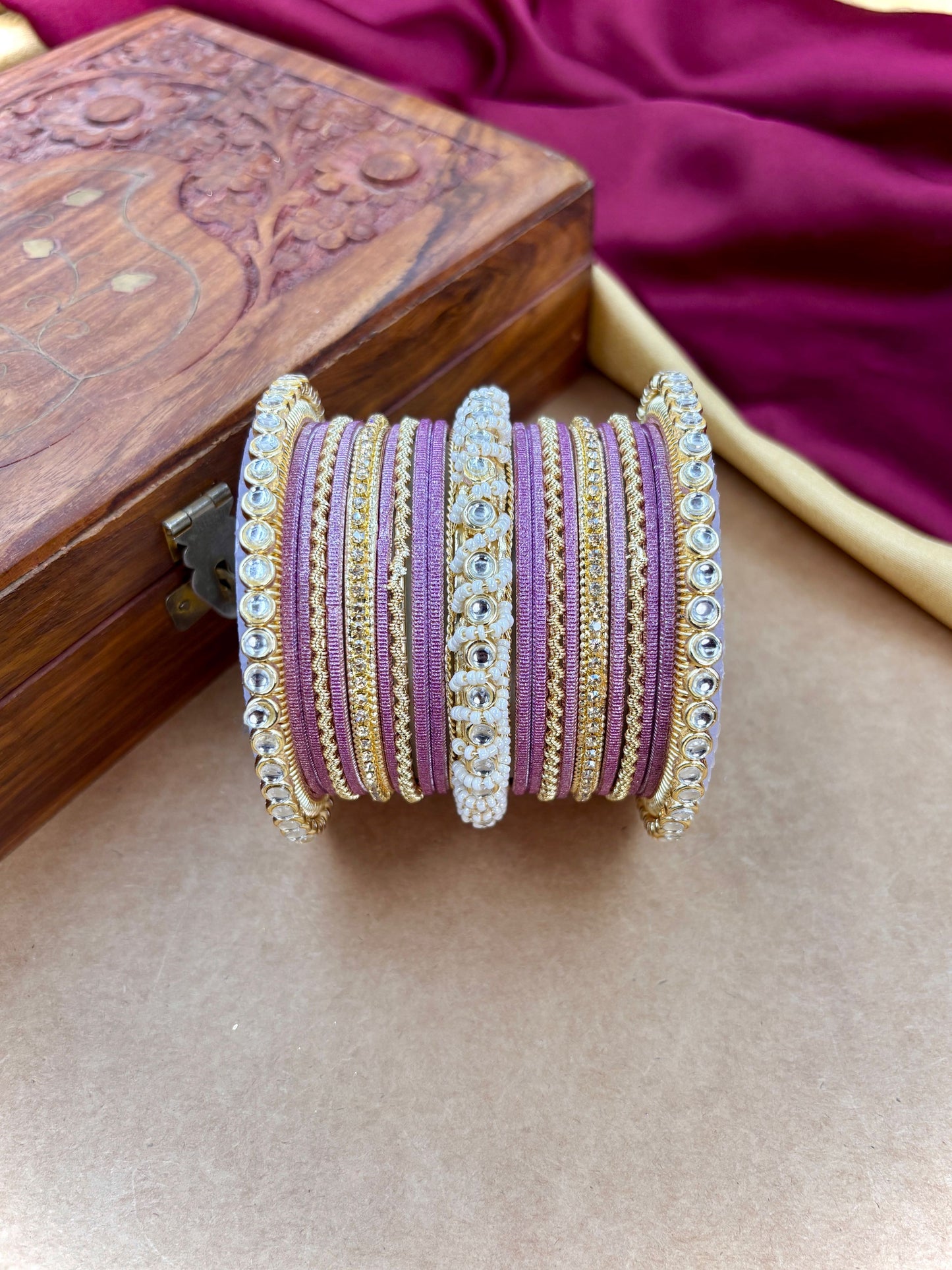 Ethnic Onion Pearl Kundan Set