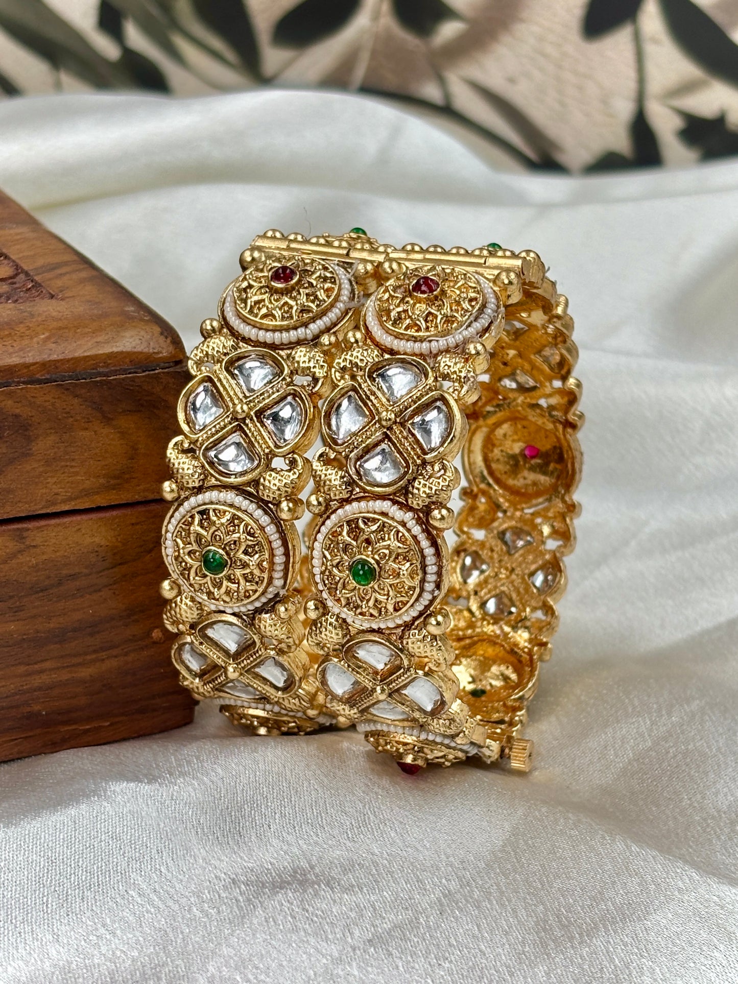 Openable Kundan Kada for Brides