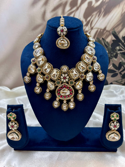 Traditional Polki Kundan Necklace for Brides