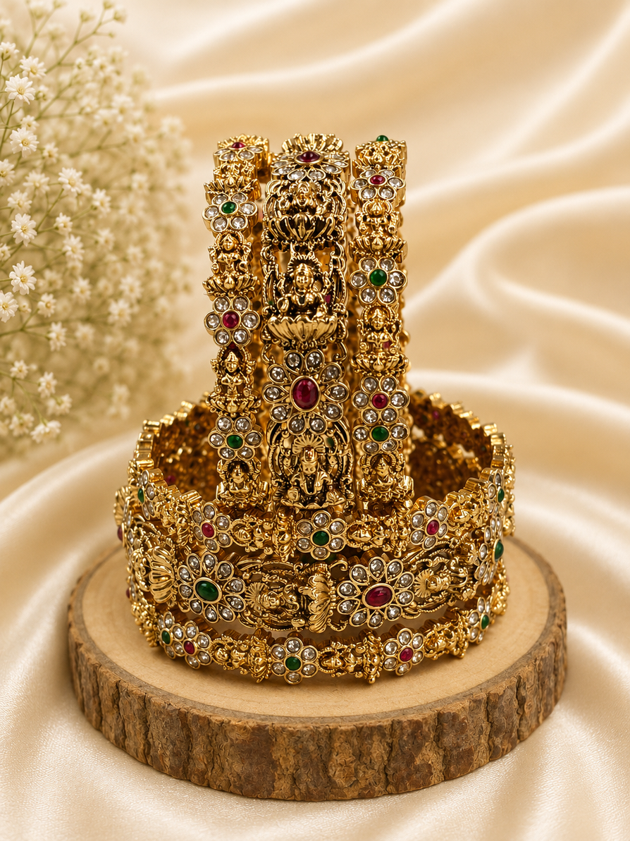 Traditional Temple Bangles Set for Women