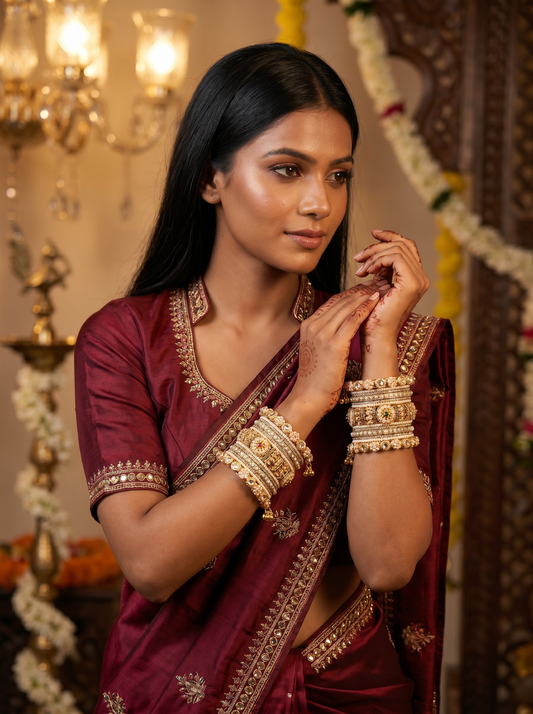 Pearl Bangles Set for Women