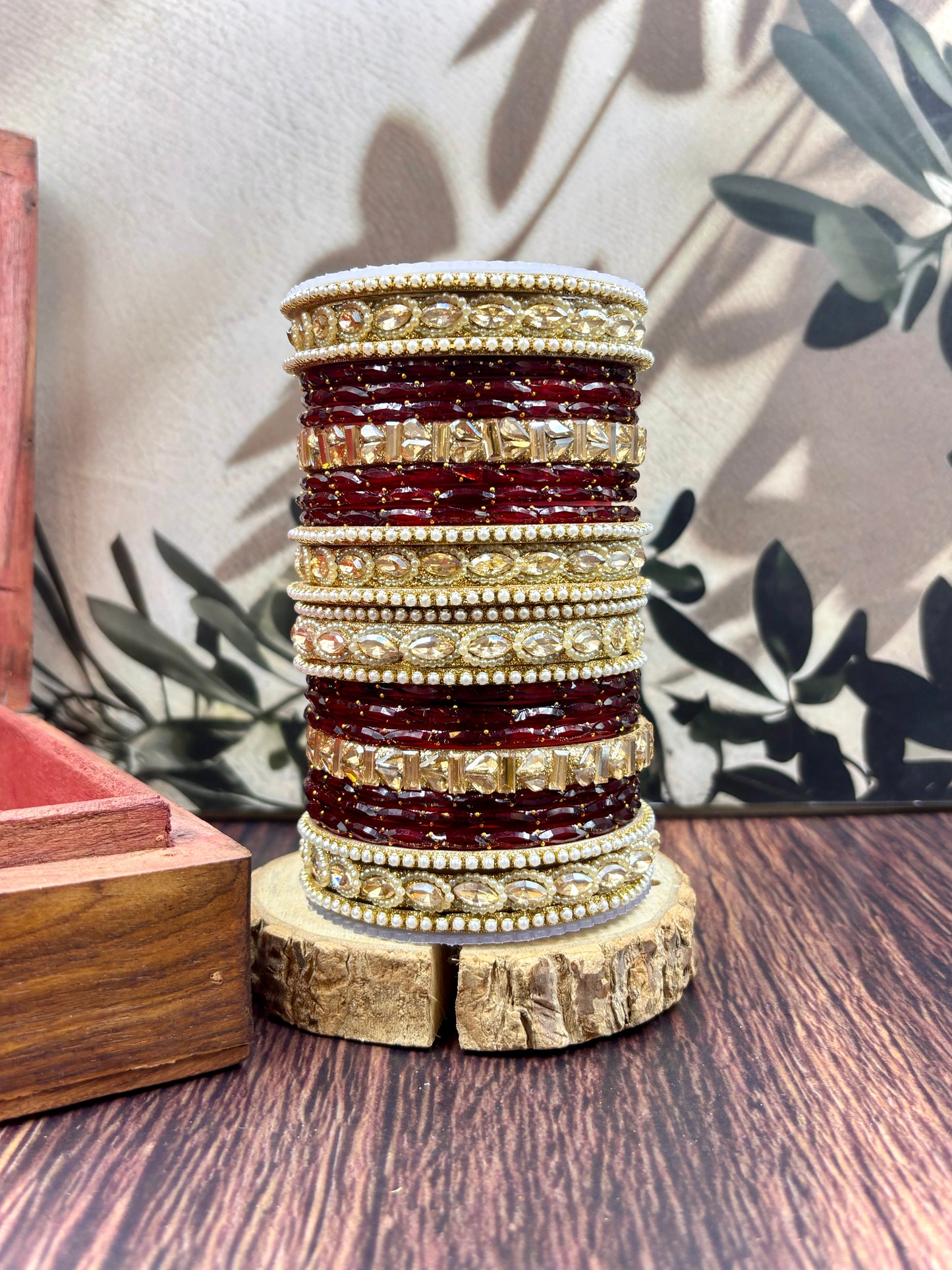 New Arrival Ethnic Glass Bangles Set