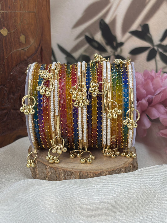 Kashmiri Ghunghroo Bangle Set - D MULTI