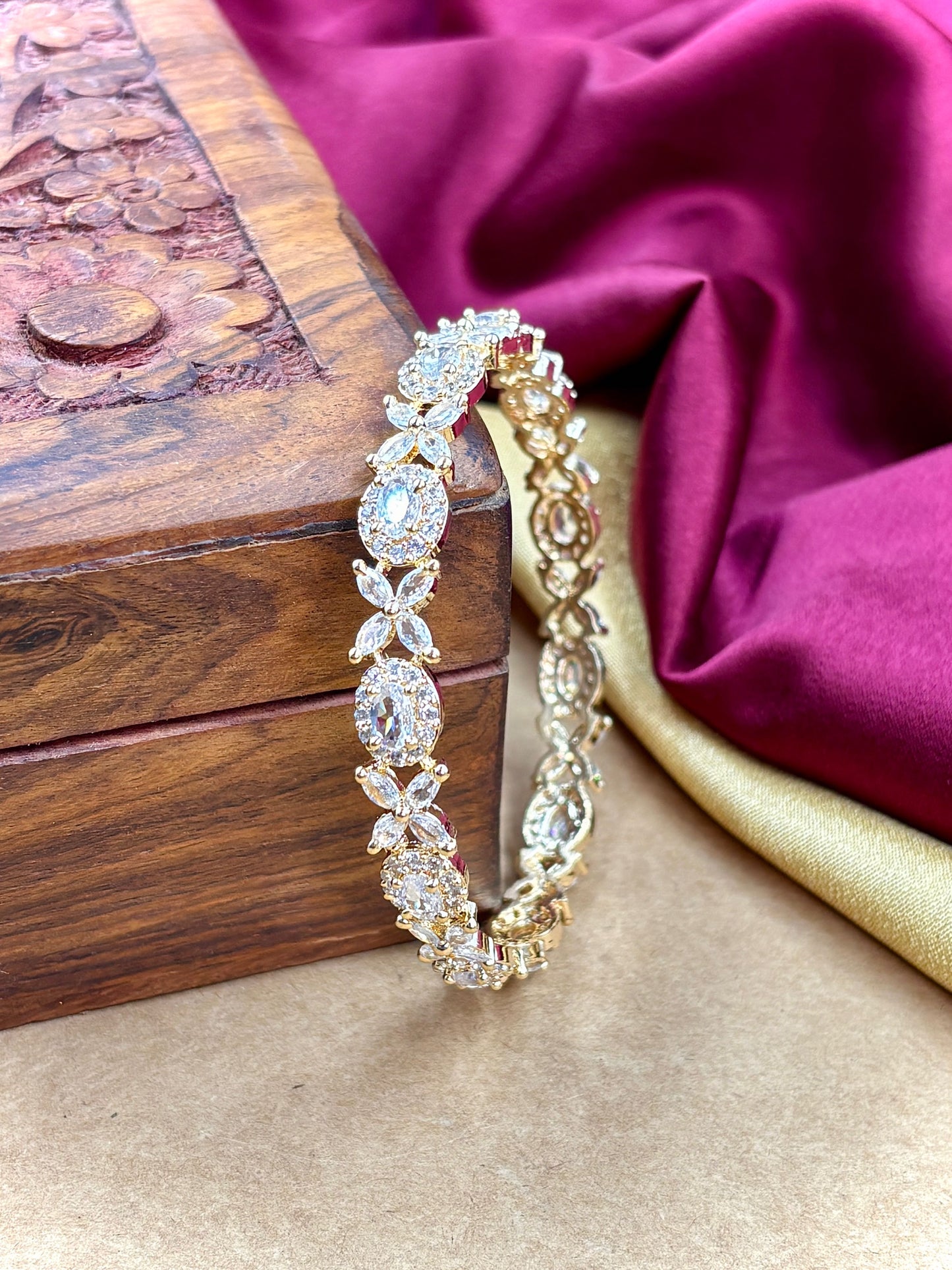 Gold AD Ethnic Bangles