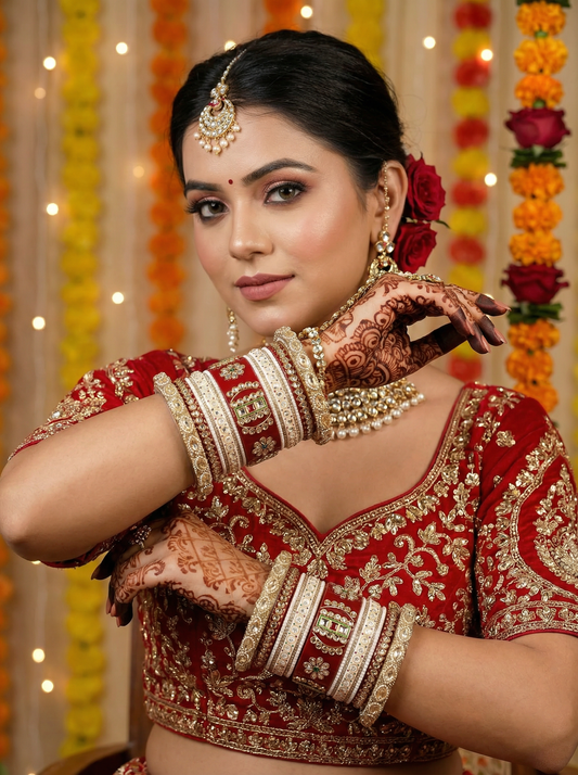 Rajwadi Wedding Bangle Set