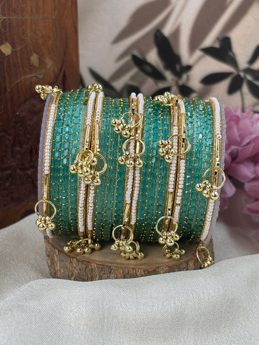 Kashmiri Ghunghroo Bangle Set - SANTRO