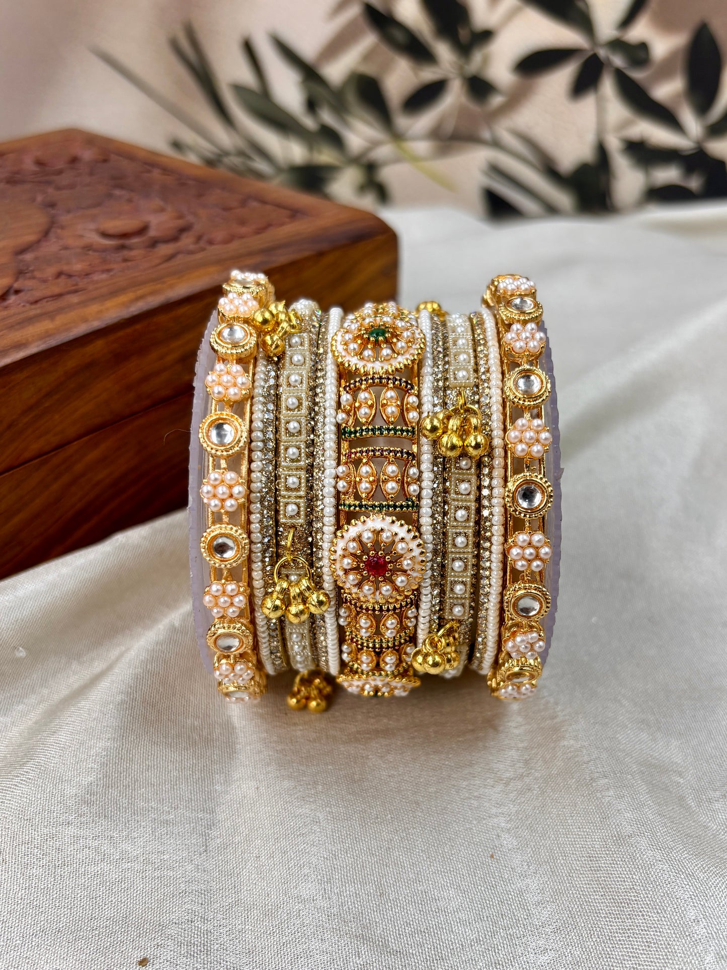 Pearl Bangles Set for Women