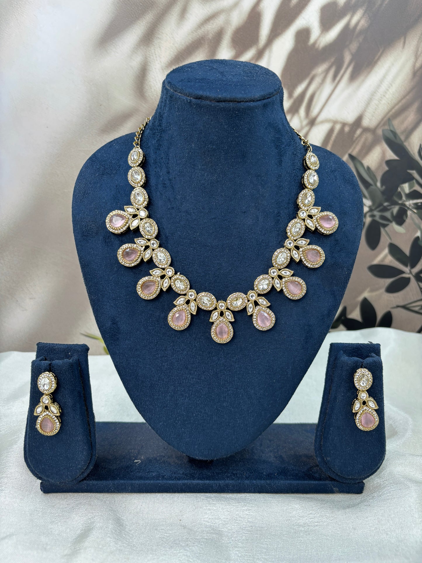 Party Wear Antique Pink Necklace