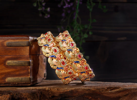 Peacock Design Kada for Women