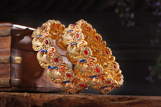 Peacock Design Kada for Women