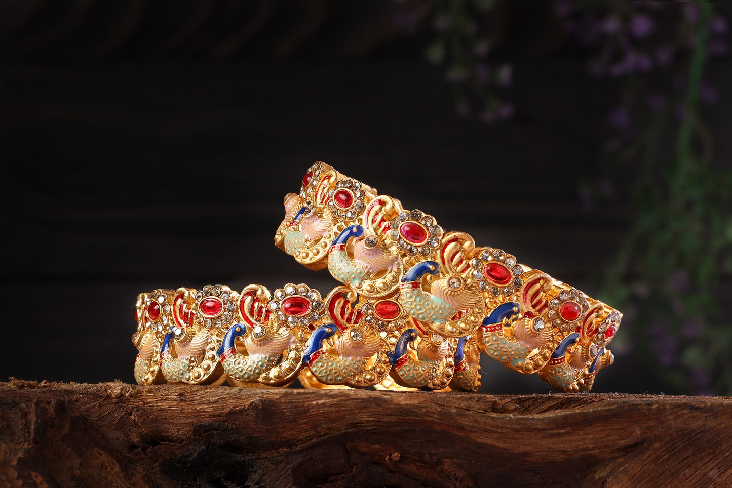 Peacock Design Kada for Women