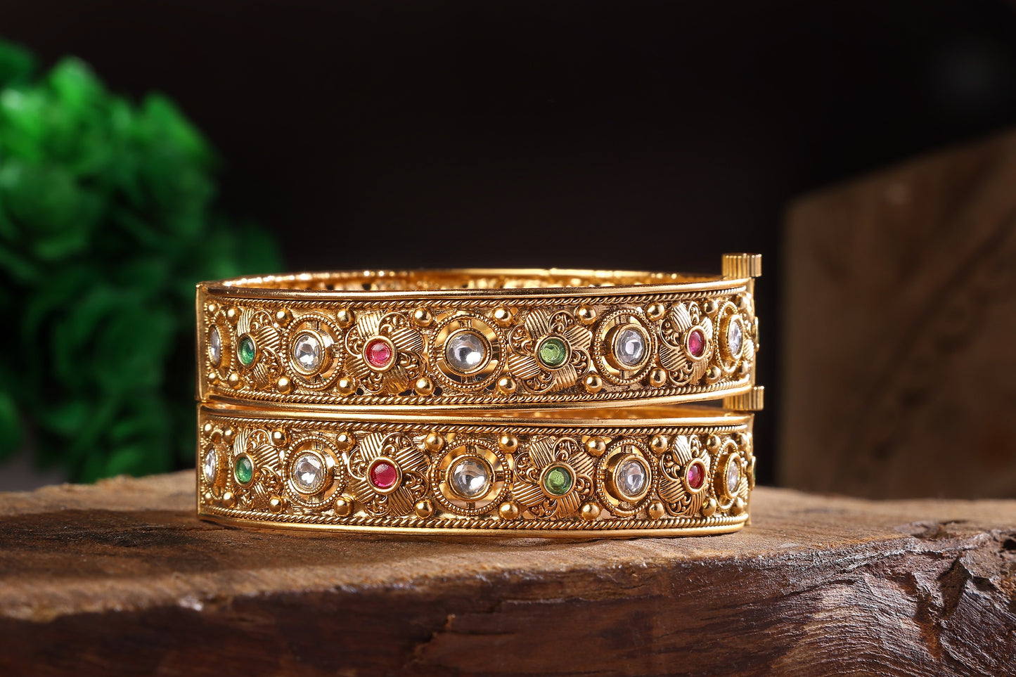 Traditional Gold-Plated Ethnic Bangles