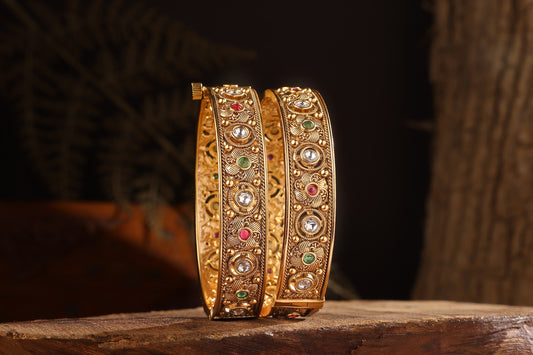 Traditional Gold-Plated Ethnic Bangles