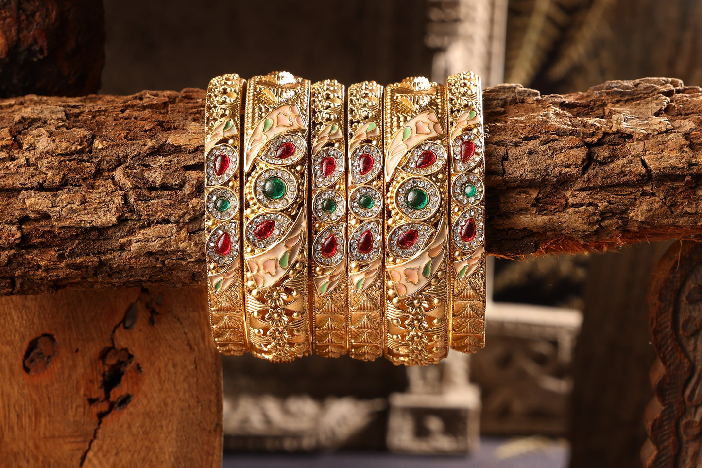 Traditional Gold Plated Bangles Set