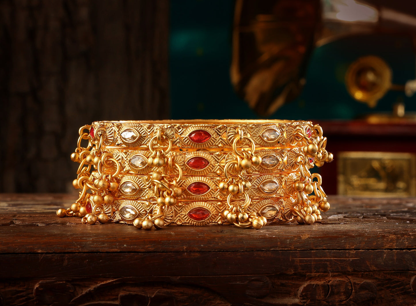 Kashmiri Style Gold Plated Bangles