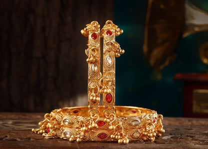 Kashmiri Style Gold Plated Bangles