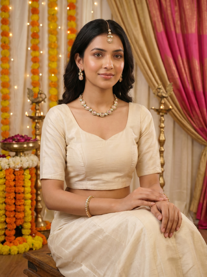 Pink Kundan Jewellery Set