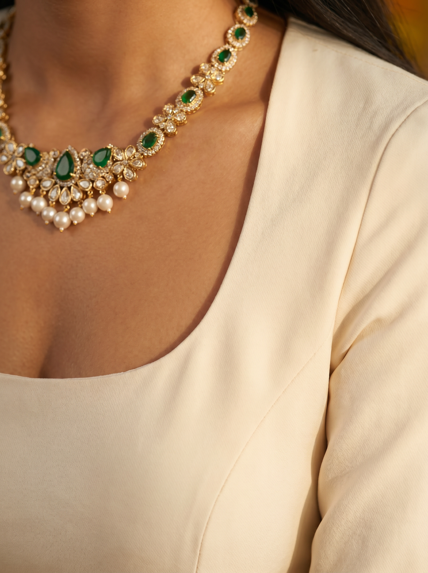 Ethnic Antique Green Necklace Set