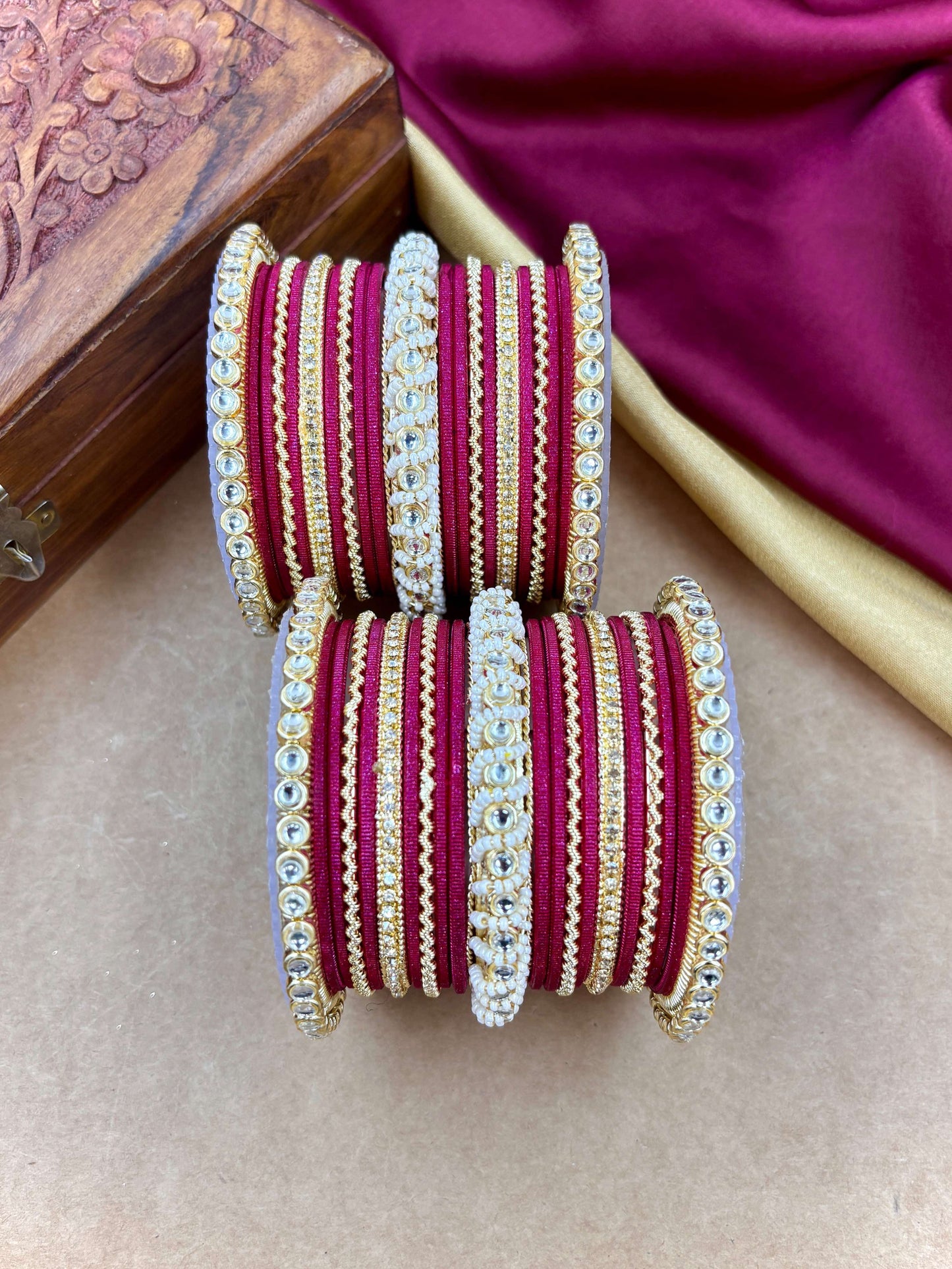 Ethnic Strawberry Pearl Kundan Set