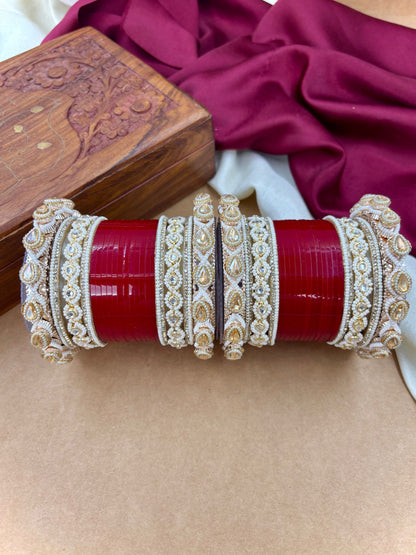 Punjabi Bridal Chooda Set – Traditional Wedding Bangles