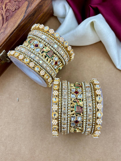 Traditional Heritage Gold Bangles Set