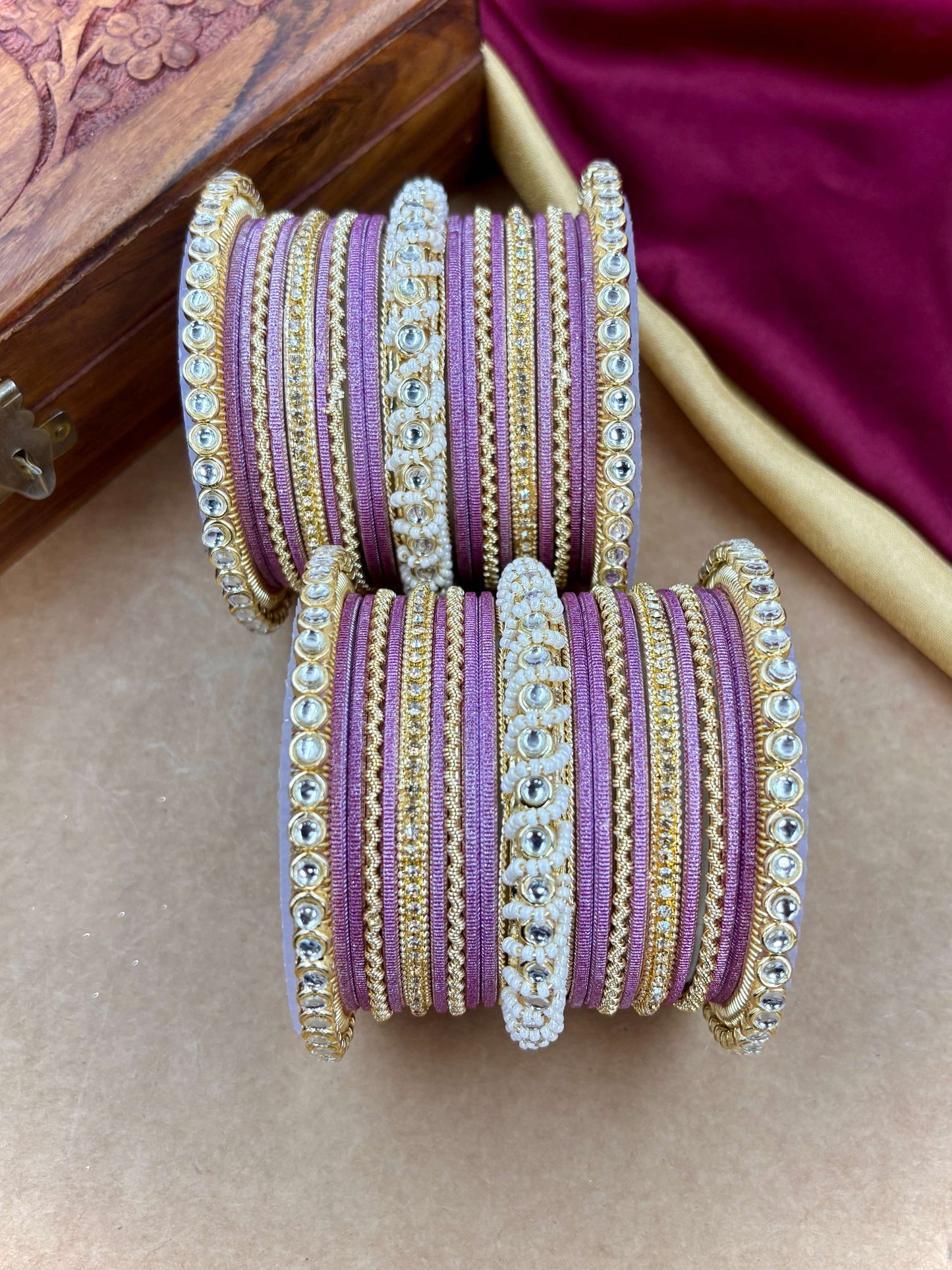 Ethnic Onion Pearl Kundan Set