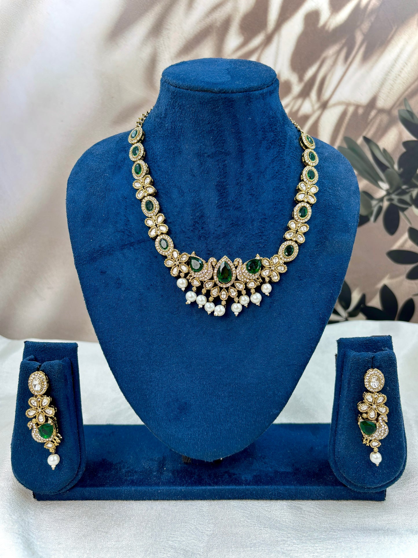 Ethnic Antique Green Necklace Set