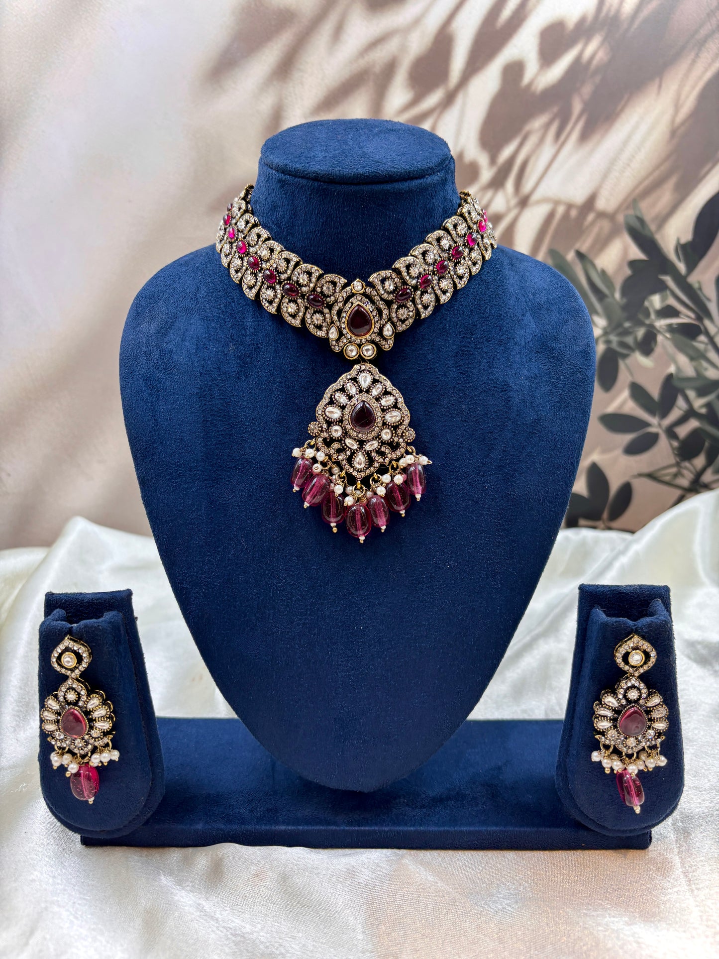 Traditional Antique Rani Kundan Choker Necklace
