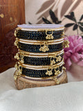 Kashmiri Ghunghroo Bangle Set - PEACOCK