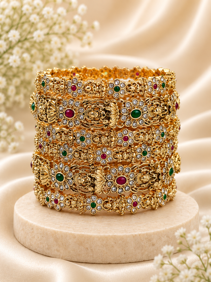 Traditional Temple Bangles Set for Women