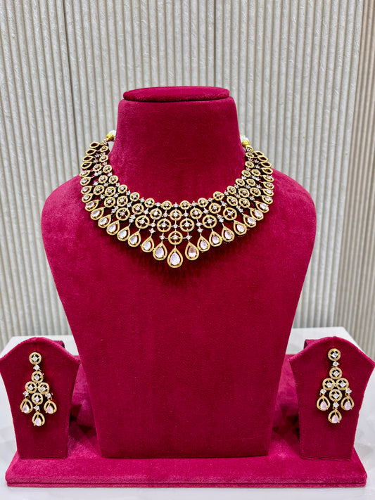Pink Antique AD Choker Necklace