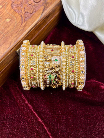 Heritage Rajwadi Bangles Set