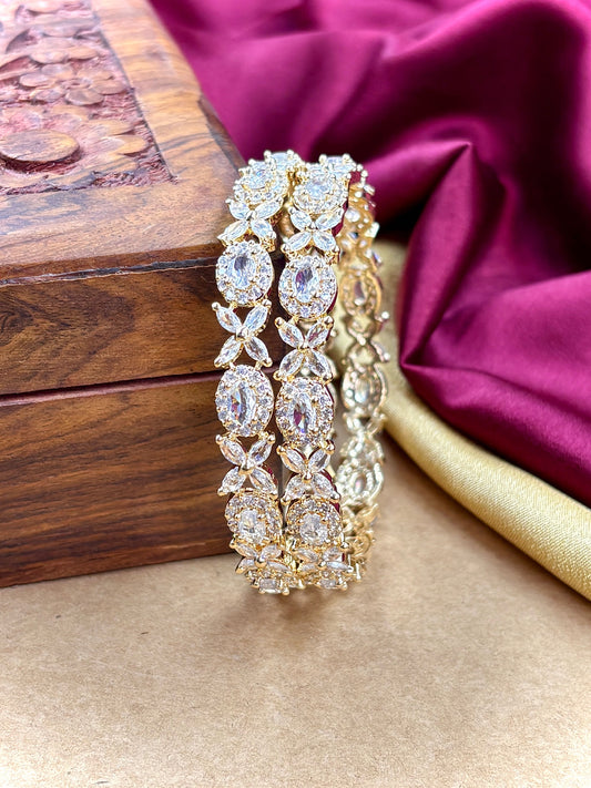 Gold AD Ethnic Bangles