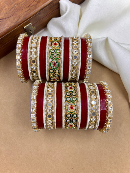 Bridal Kundan Punjabi Chuda Set