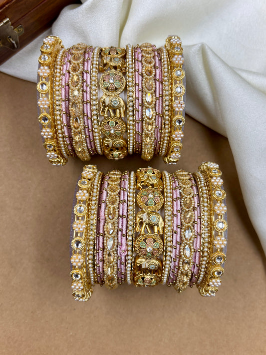 Pink Wedding Bangle Set