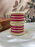 Rani Raindrop Glass Bangles Set