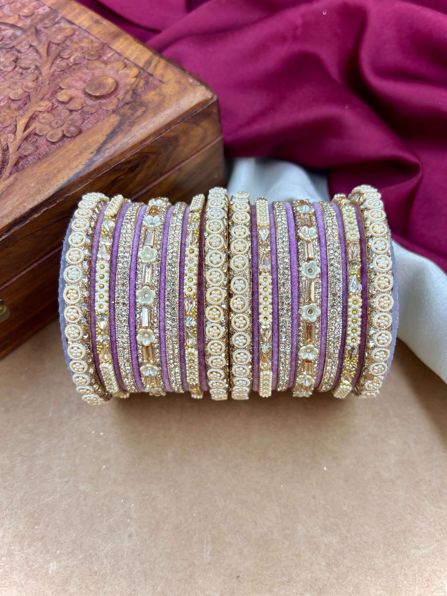 Velvet Bridal Bangles Set