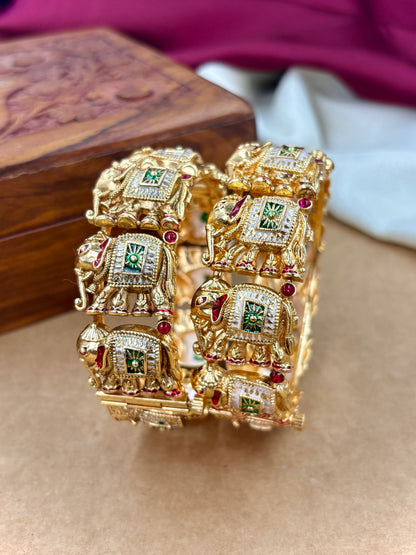 Elephant Design Kada for Women | Traditional Indian Jewelry